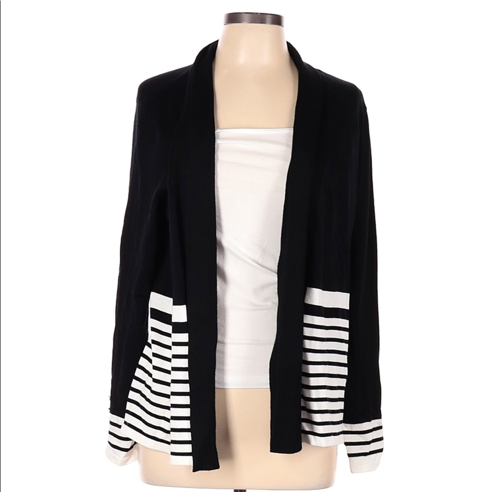 🔥 99 Jane Street Open Front Stripe Cardigan